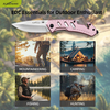 ALBATROSS 7" Classic Multifunction Folding Knife with Satin Coated Blade, Bottle Opener, Glass Hammer, and Rope Cutter - Aluminum Handle, AS-23265-PK