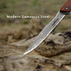 8" EDC Damascus Steel Pocket Knife Folder With Yellow Sandalwood Handle - HGDK025