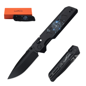 ALBATROSS Leo VG10 Steel Pocket Folding Knife - 4.3" G10 Handle, Axis Lock, EDC Camping Hunting, Zodiac Collection Gift, Handmade Gift Box