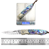 ALBATROSS Pocket Knife Abalone Seashells 7'' Modern Damascus Steel Knife Cupronickel Connector Liner Lock Folding Knife