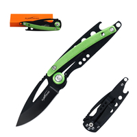 ALBATROSS Compact Folding Knife with Bottle Opener - Stylish Color Collision Design, AS-19205 (Green)