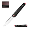 ALBATROSS 7.8" Classic D2 Blade Folding Pocket Knife, Aluminum & Carbon Fiber, Wood Handle, CNC Machined, Reversible Clip, Gift Boxed AS-24635 Series