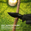ALBATROSS EDC Pocket Knife - Tactical Folding Knife with D2 Steel Blade, Black G10 Handle, Deep Carry Clip - Outdoor Survival Gear for Men - AS-XH2186