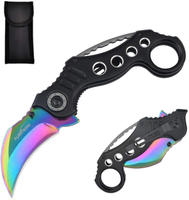 ALBATROSS FK002 Rainbow EDC Cool Spring Assisted Folding Pocket Knives Tactical Sharp Raptor Claw Knife