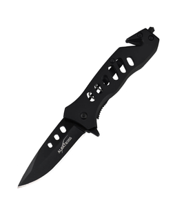 Black Coated EDC Pocket Knife – Assisted Opening