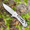 ALBATROSS 7.5" FK003 Gray EDC Stainless Steel Tactical Folding Pocket Knife,SpeedSafe Spring Assisted Opening Knifes with Liner Lock,Pocketclip,Glass Breaker,Seatbelt Cutter