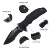 ALBATROSS EDC Pocket Knife - Tactical Folding Knife with D2 Steel Blade, Black G10 Handle, Deep Carry Clip - Outdoor Survival Gear for Men - AS-XH2186