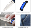 ALBATROSS 6-in-1 Survival Tactical Folding Pocket Knife with LED Light, Seatbelt Cutter, Glass Breaker, and Fire Starter (BLUE-SA)