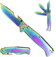 ALBATROSS FK050 Minimalist Ultra-Thin Stainless Steel Folding Pocket Knife with Bottle Opener, 3.25