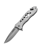 EDC pocket knife with 3 inch blade gray folding knife FK003-45FT