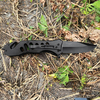 ALBATROSS 7.5" FK003 Black EDC Stainless Steel Tactical Folding Pocket Knife,SpeedSafe Spring Assisted Opening Knifes with Liner Lock,Pocketclip,Glass Breaker,Seatbelt Cutter