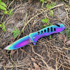 ALBATROSS 7.5" FK003 Color EDC Stainless Steel Tactical Folding Pocket Knife,SpeedSafe Spring Assisted Opening Knifes with Liner Lock,Pocketclip,Glass Breaker,Seatbelt Cutter
