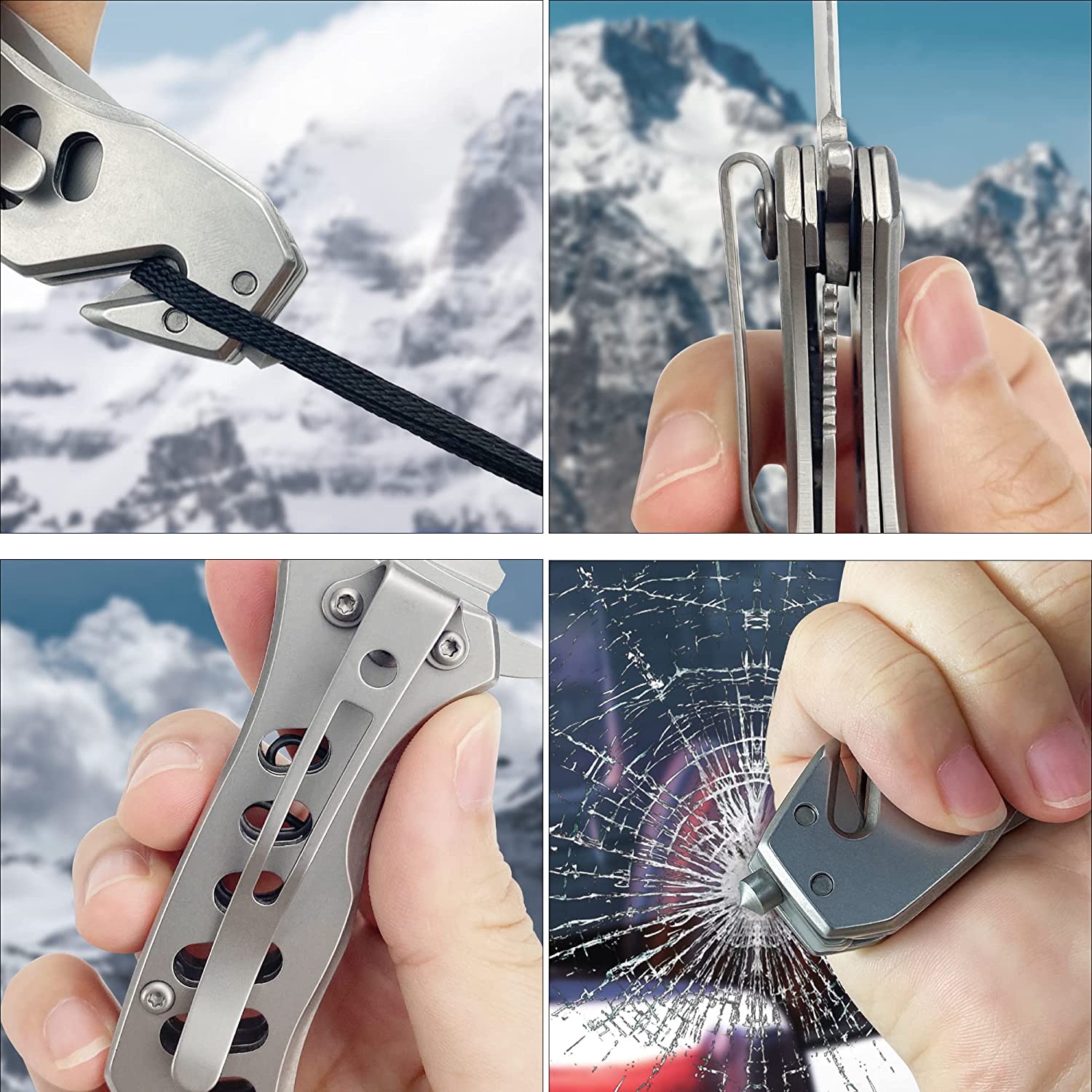 ALBATROSS 7.5" FK003 Gray EDC Stainless Steel Tactical Folding Pocket Knife,SpeedSafe Spring Assisted Opening Knifes with Liner Lock,Pocketclip,Glass Breaker,Seatbelt Cutter