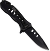 ALBATROSS FK003H Black EDC Stainless Steel Tactical Folding Pocket Knife,SpeedSafe Spring Assisted Opening Knifes with Liner Lock,Pocketclip,Glass Breaker,Seatbelt Cutter