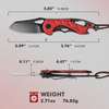 ALBATROSS Small Folding Knife with Bottle Opener and Wrench, Pocket knife EDC Gadgets for Daily Use,Gift for Men & Women, AS-23288 (Red)