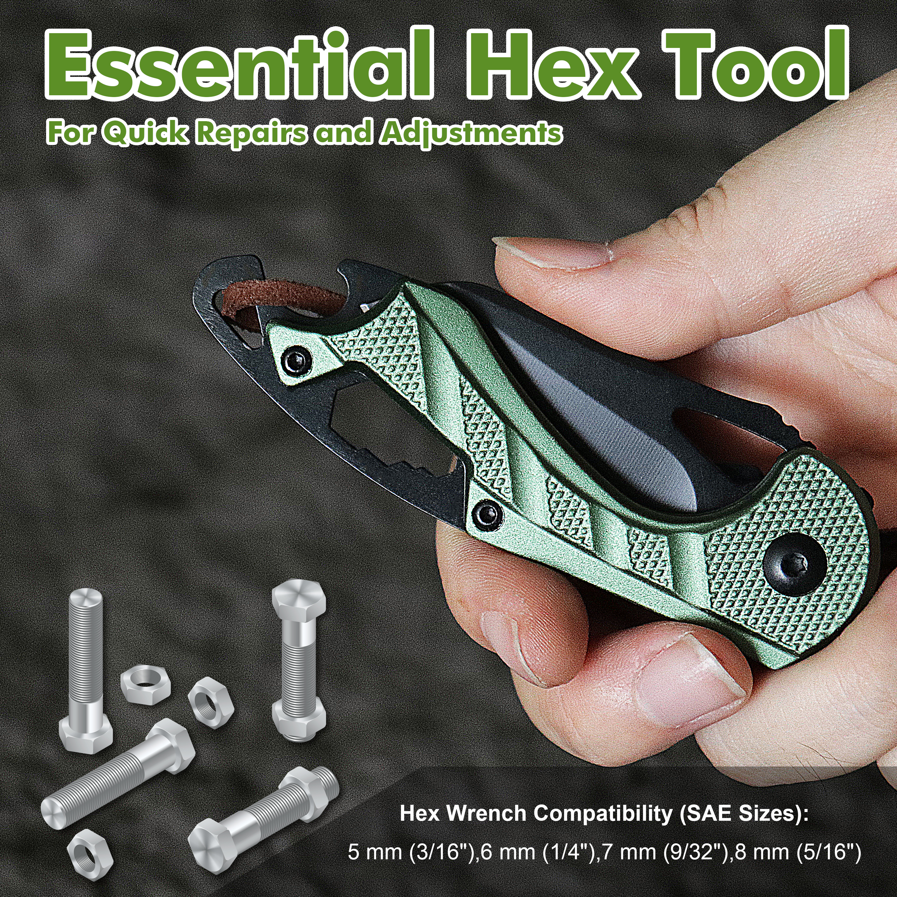 ALBATROSS Small Folding Knife with Bottle Opener and Wrench, Pocket knife EDC Gadgets for Daily Use,Gift for Men & Women, AS-23288-GN (GREEN)