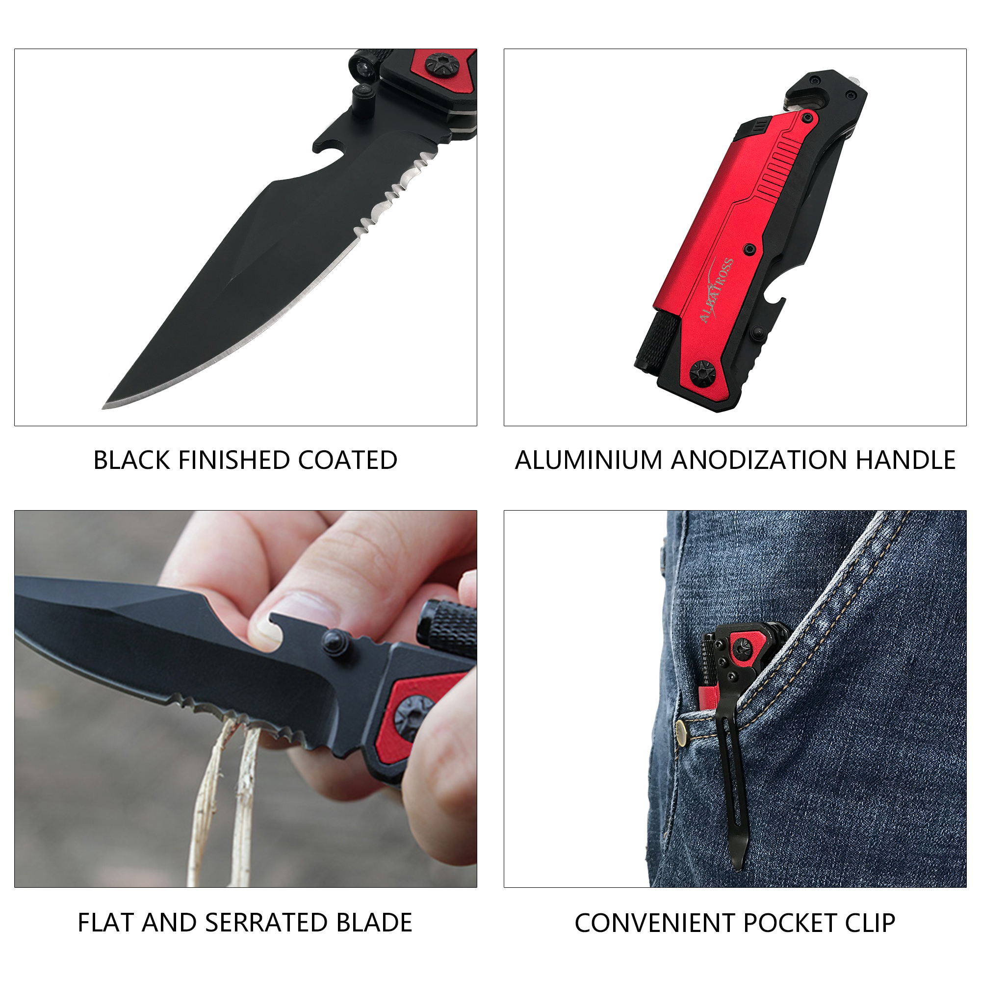  ALBATROSS EDC Cool Sharp Tactical Folding Pocket  Knife,SpeedSafe Spring Assisted Opening Knifes with Liner  Lock,Pocketclip,Glass Breaker,Seatbelt Cutter(Pink) : Tools & Home  Improvement