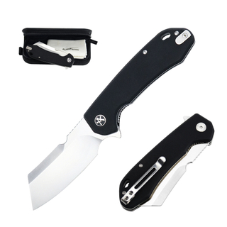 ALBATROSS Bigger Wider Flipper Pocket Folding Knife - 3.5" D2 Steel Satin Blade, 4.5" G10 Handle, FK058 (Black)