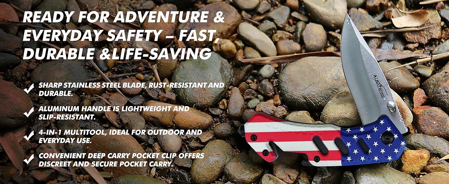 4-in-1 multi tool tactical pocket knife