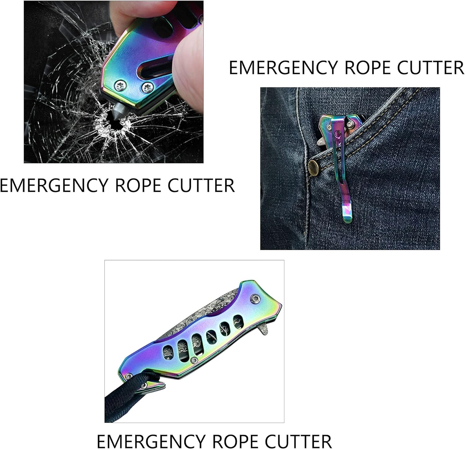 ALBATROSS FK003 Color EDC Damascus Steel Tactical Folding Pocket Knife,SpeedSafe Spring Assisted Opening Knifes with Liner Lock,Pocketclip,Glass Breaker,Seatbelt Cutter
