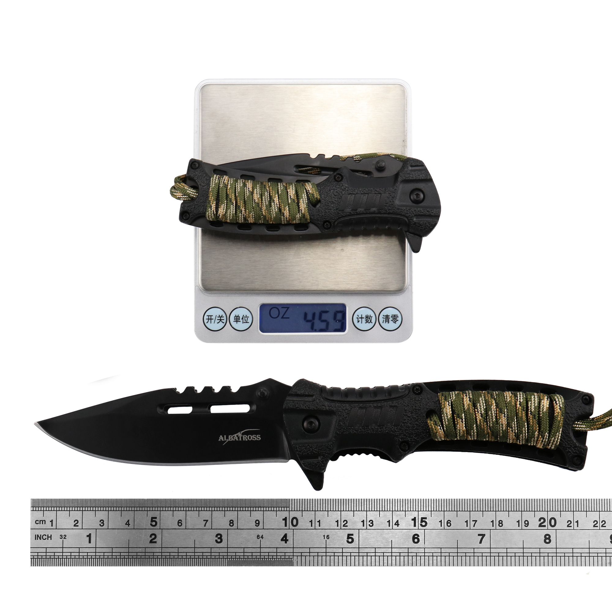 ALBATROSS FK020 Multifunctional Spring-Assisted Camping Pocket Knife - 3.5