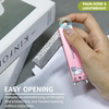 ALBATROSS Pink Damascus Folding Pocket Knife – Cute Cat Design EDC Knife for Women with Bottle Opener & Gift Box