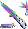 ALBATROSS 7.5" FK003 Color EDC Stainless Steel Tactical Folding Pocket Knife,SpeedSafe Spring Assisted Opening Knifes with Liner Lock,Pocketclip,Glass Breaker,Seatbelt Cutter