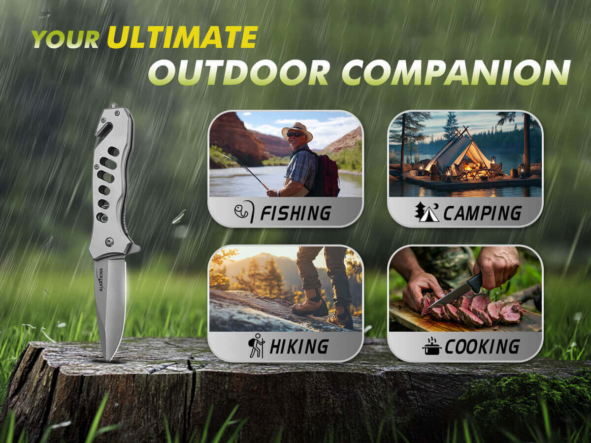 EDC pocket knife outdoor use fishing camping hiking cooking