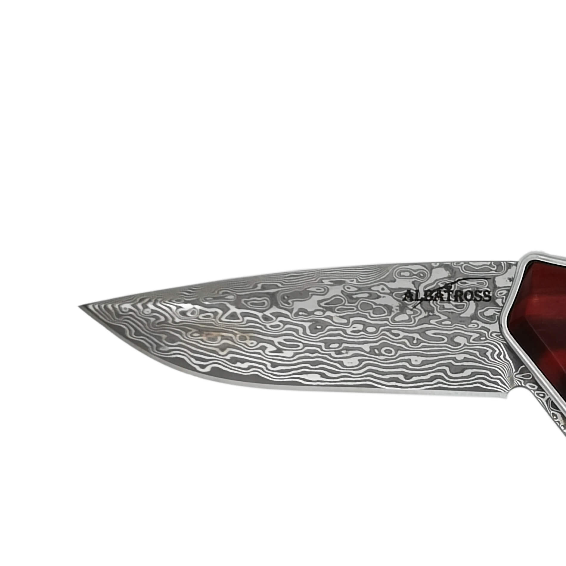 damascus steel blade pattern detail