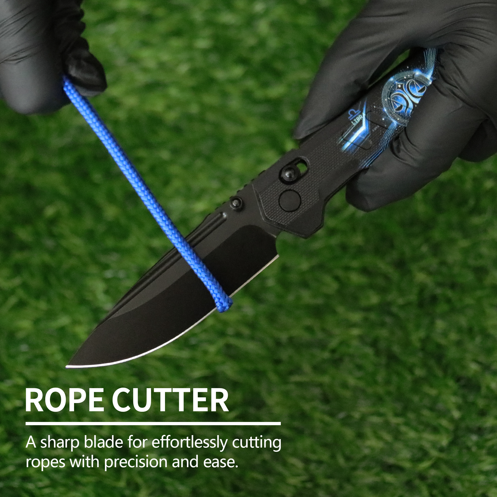 ALBATROSS Libra VG10 Steel Pocket Folding Knife - 4.3" G10 Handle, Axis Lock, EDC Camping Hunting, Zodiac Collection Gift, Handmade Gift Box