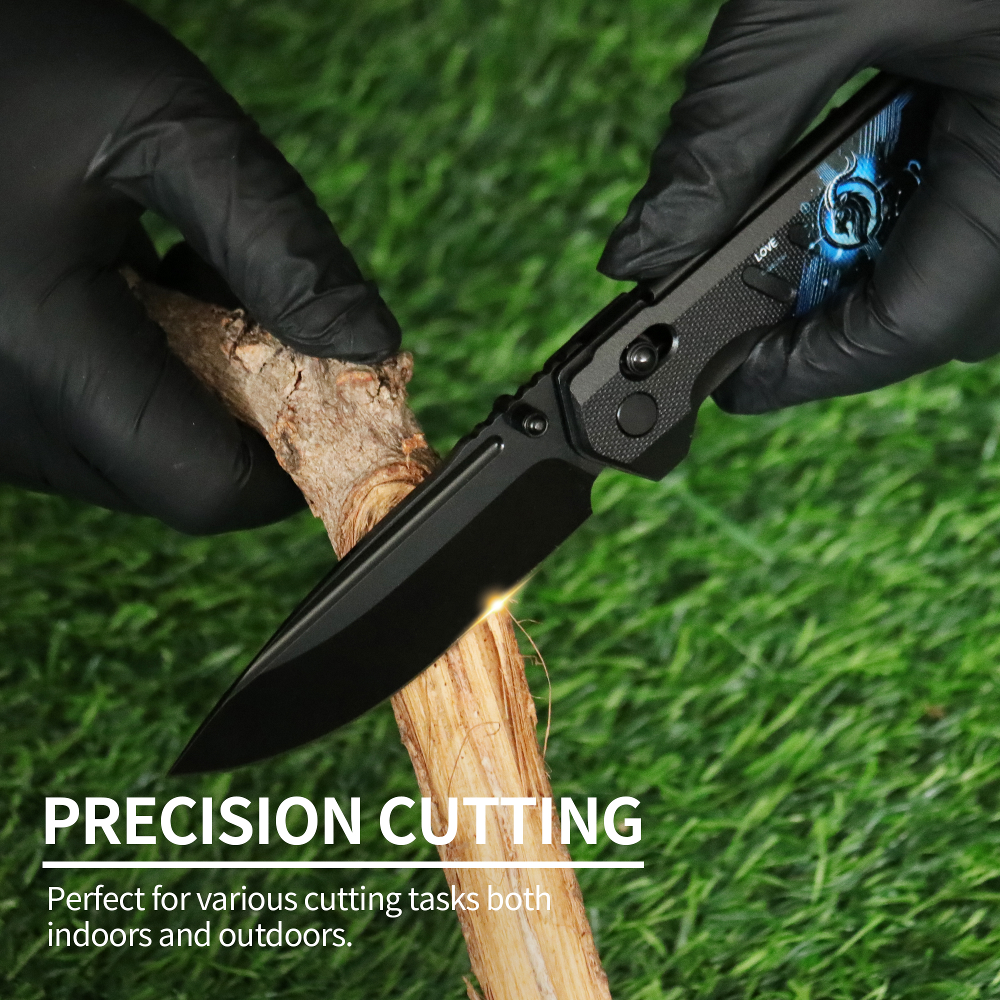 ALBATROSS Capricorn VG10 Steel Pocket Folding Knife - 4.3" G10 Handle, Axis Lock, EDC Camping Hunting, Zodiac Collection Gift, Handmade Gift Box