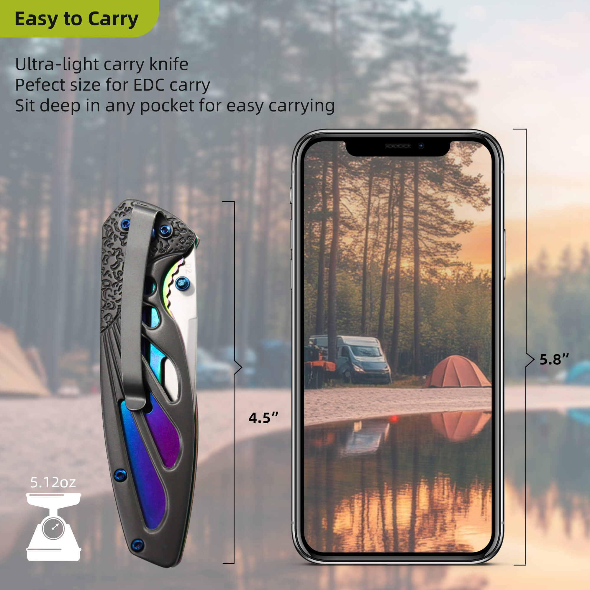 Compact size and lightweight design for EDC