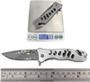 ALBATROSS FK003 Gray EDC Damascus Steel Tactical Folding Pocket Knife,SpeedSafe Spring Assisted Opening Knifes with Liner Lock,Pocketclip,Glass Breaker,Seatbelt Cutter