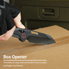 7.6" Folding Pocket Knife, 2.7" Black Blade, Red Black Anodized Aluminum Handle with Axis Lock and Glass Breaker, Premium Gift Box