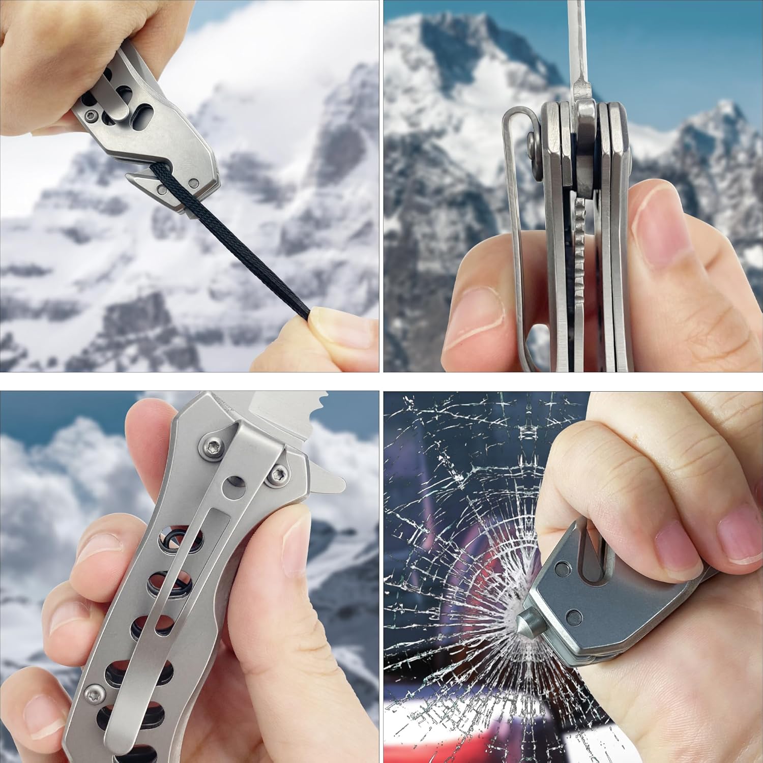 ALBATROSS FK003 Gray EDC Serrated Blade Stainless Steel Tactical Folding Pocket Knife,SpeedSafe Spring Assisted Opening Knifes with Liner Lock,Pocket clip,Glass Breaker,Seatbelt Cutter