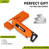 ALBATROSS Utility Knife - Multi-Tool with 3 SK5 Replaceable Blades, Screwdrivers, Wrench, Rope Cutter, and Bottle Opener, Aluminum Handle (Orange)