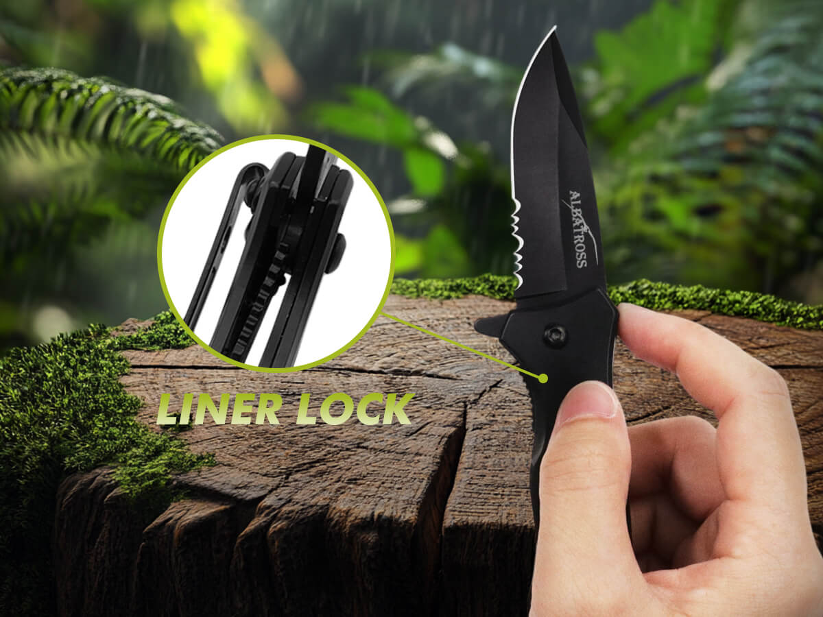 Serrated Edge EDC Pocket Knife Assisted Opening - FK003-35SD 