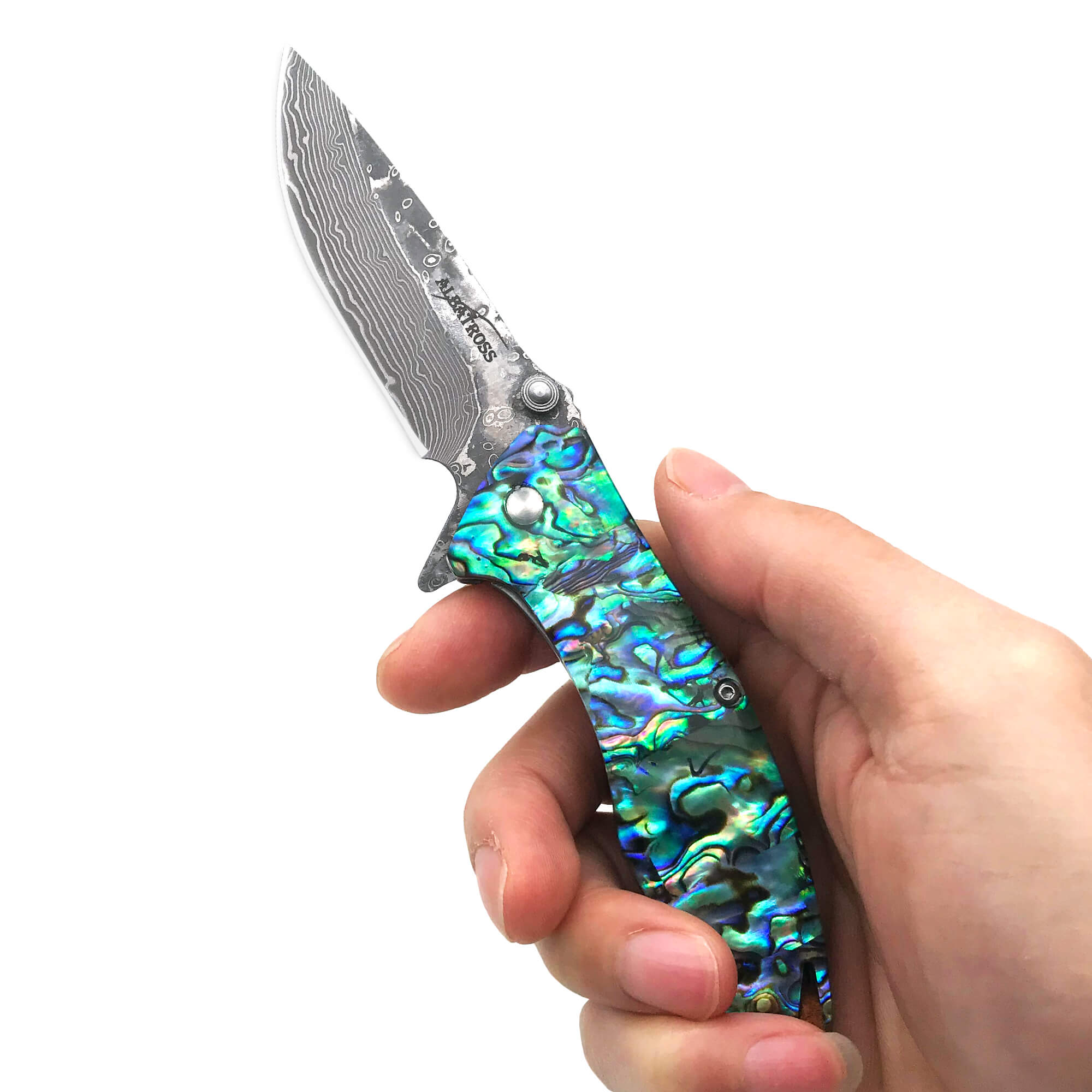 Damascus Knife with Ergonomically Designed Handle