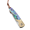 ALBATROSS Pocket Knife Abalone Seashells 7'' Modern Damascus Steel Knife Cupronickel Connector Liner Lock Folding Knife