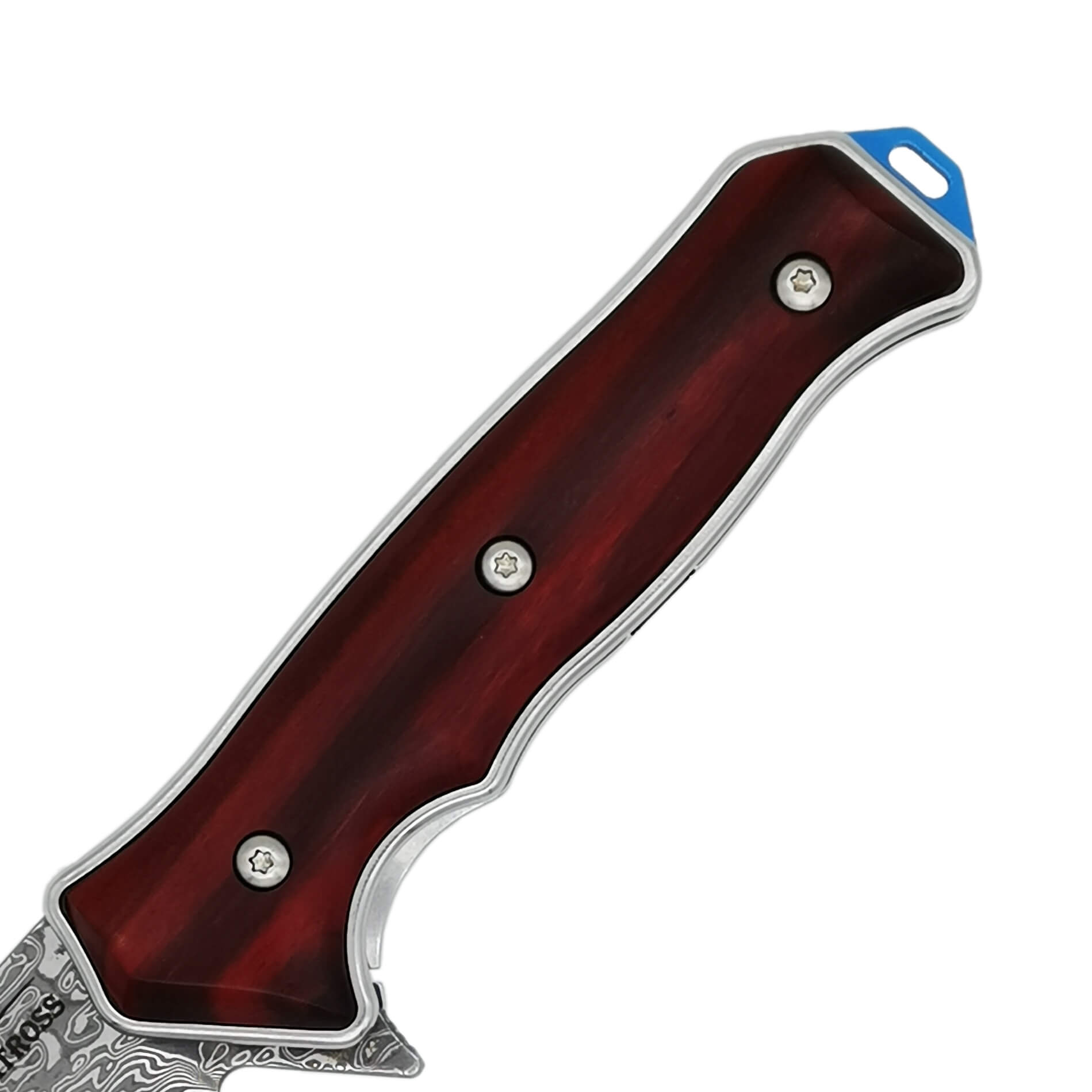 cocobolo wood knife handle texture