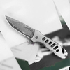 ALBATROSS FK003 Gray EDC Damascus Steel Tactical Folding Pocket Knife,SpeedSafe Spring Assisted Opening Knifes with Liner Lock,Pocketclip,Glass Breaker,Seatbelt Cutter