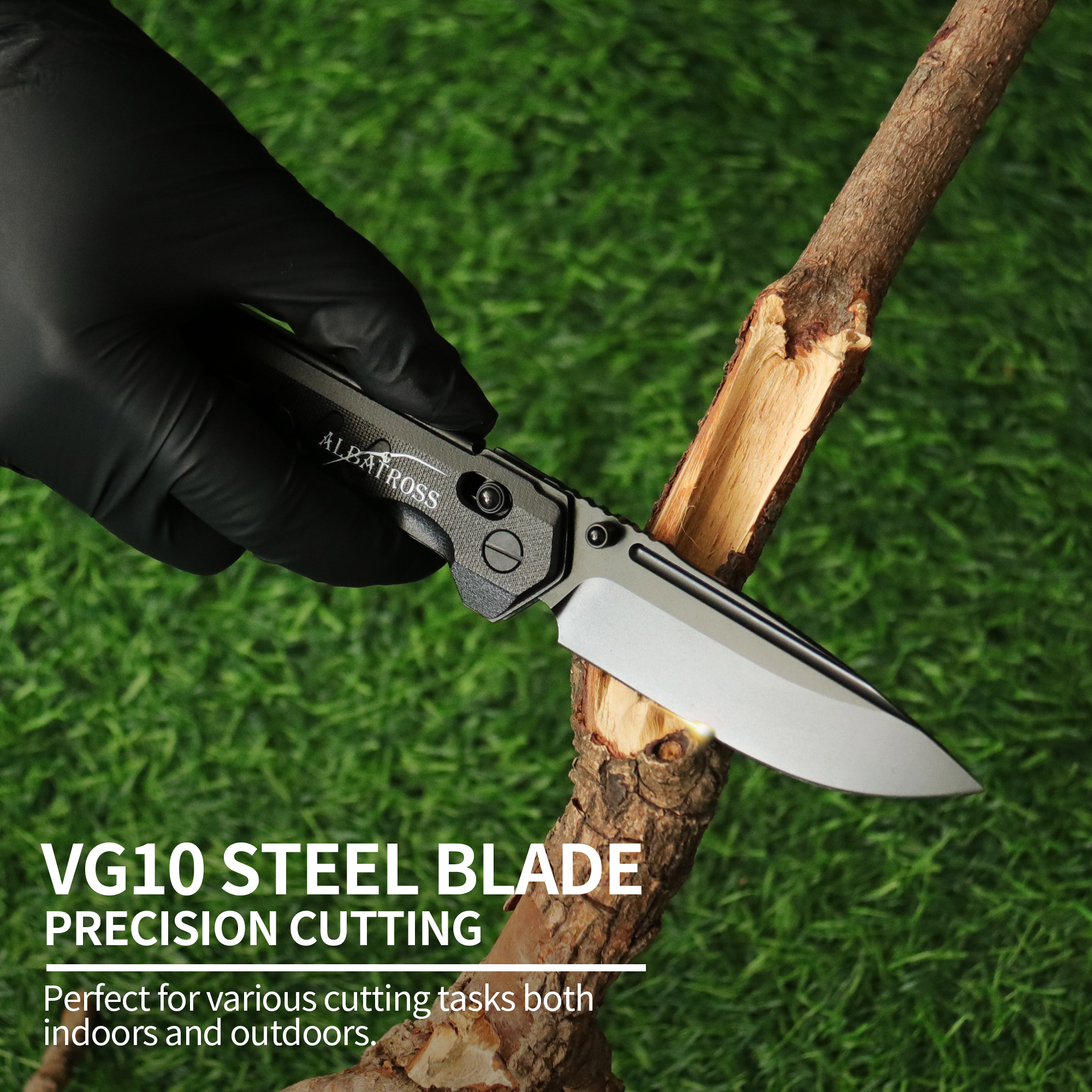 ALBATROSS Cancer VG10 Steel Pocket Folding Knife - 4.3