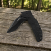 ALBATROSS EDC Pocket Knife - Tactical Folding Knife with D2 Steel Blade, Black G10 Handle, Deep Carry Clip - Outdoor Survival Gear for Men - AS-XH2186