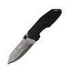 ALBATROSS 7'' HGDK027 VG10 Damascus Steel Folding Pocket Knife with Retro Blackwash Handle, EDC Knife with Liner Lock