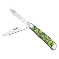 ALBATROSS Traditional Stainless Steel Folding Pocket Knife - 2 Blades, FK060 (Green)