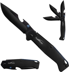 ALBATROSS FK050 Minimalist Ultra-Thin Stainless Steel Folding Pocket Knife with Bottle Opener, 3.25