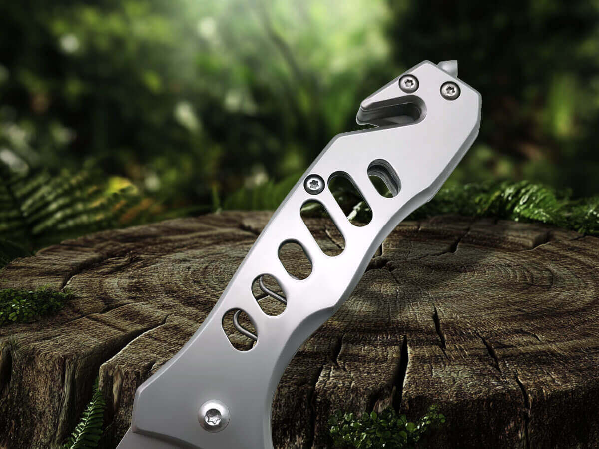 FK003-45FT folding knife handle detail