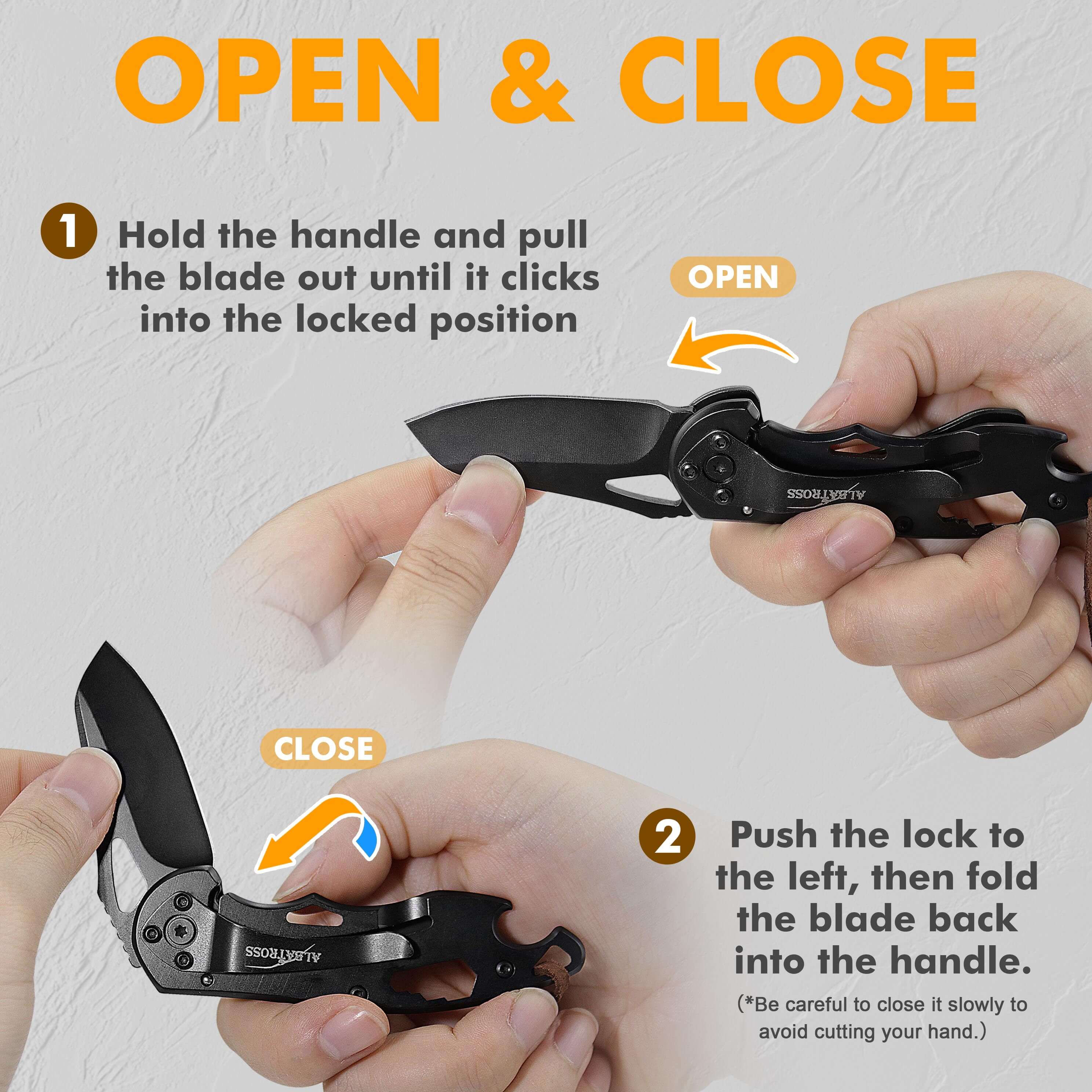 Small 3-in-1 Multifunctional EDC Knife with Bottle Opener and Wrench AS-23288