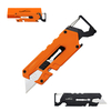 ALBATROSS Utility Knife - Multi-Tool with Replaceable Razor Blade, Screwdrivers, Rope Cutter, and Bottle Opener, G10 Handle, Includes 3 Extra Replacement Blades (Orange)